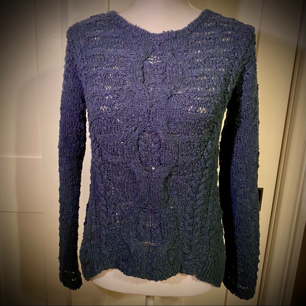 Pretty blue sweater from Anthropologie.